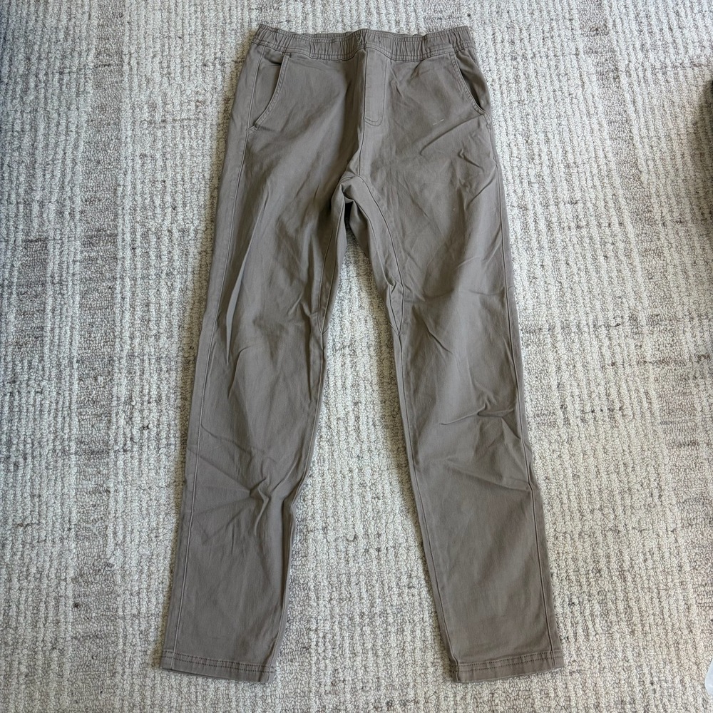 Charles and a Half Mens Khaki Jogger Pants Elastic Waist Chino Slim Fit Tan M